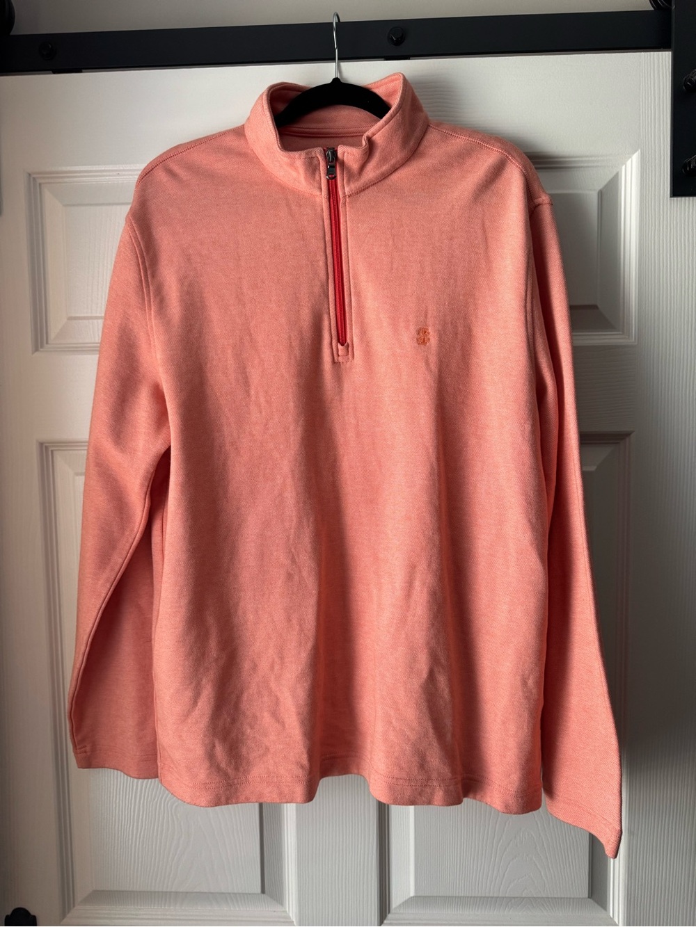 IZOD Saltwater Relaxed Classics 1/4 Zip Pullover | Large | Orange
